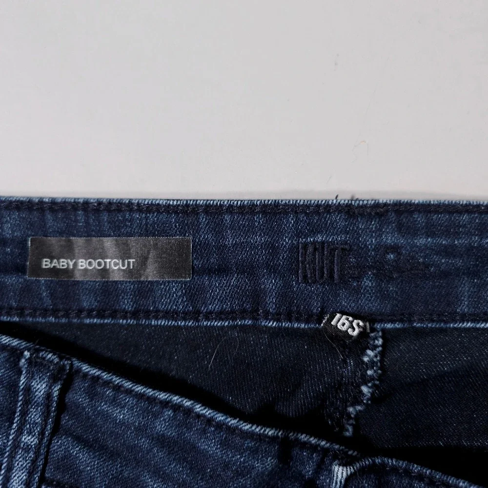 Kut‎ from the Kloth Baby Bootcut Jeans Womens 16S Dark Blue Stretch Denim